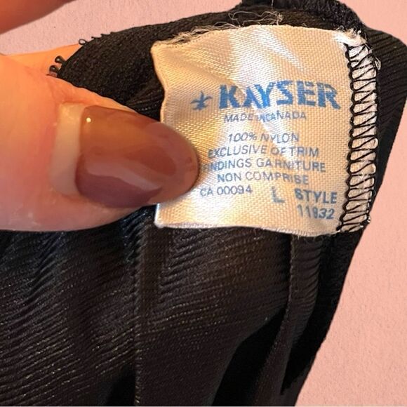 Vintage black maxi slip skirt with lace trim - Picture 7 of 7